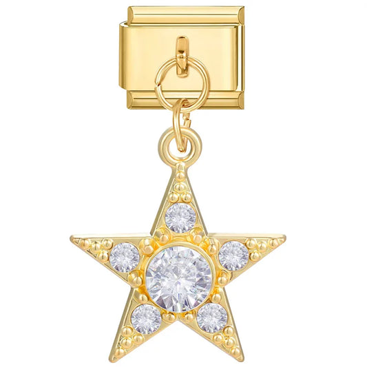 Gold Sparkling Star Charm